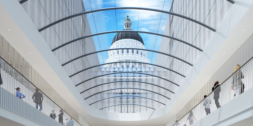 Inside ceiling view of the Annex